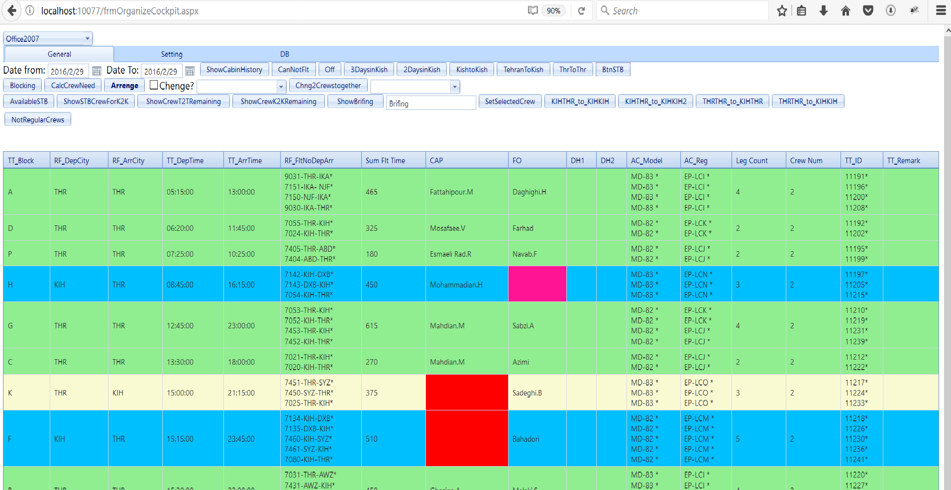 Crew Scheduling Management